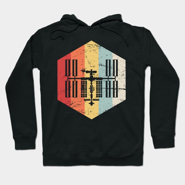 Retro ISS International Space Station Icon Hoodie by MeatMan